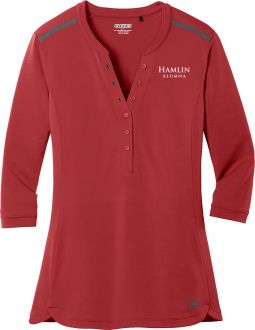 OGIO Ladies Fuse Henley, Signal Red